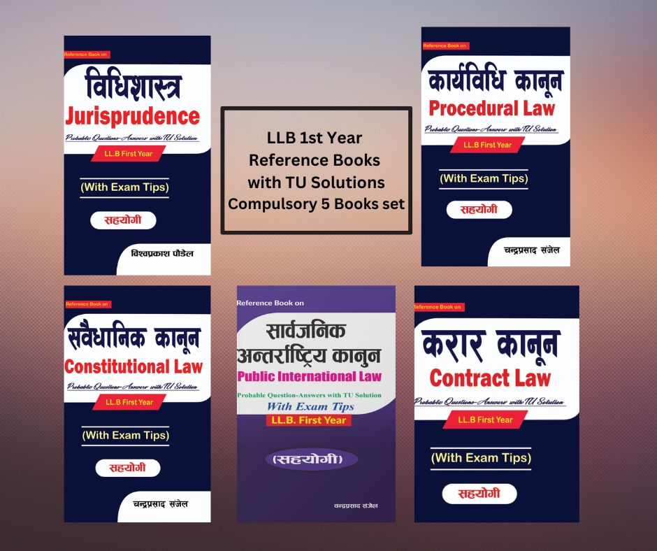 LLB First Year Five Compulsory Reference Books with TU Solutions Set